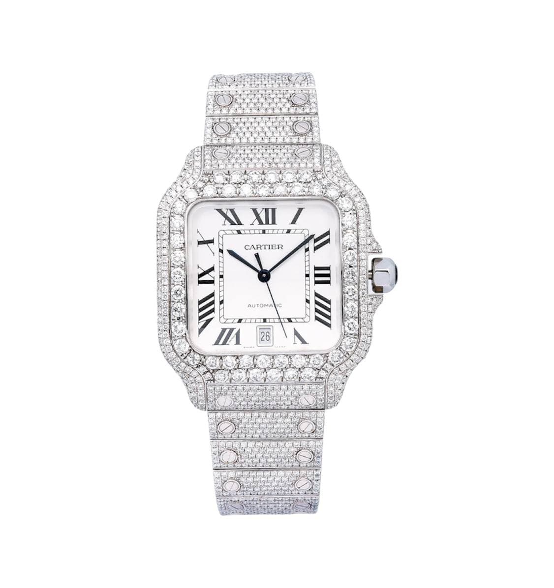 ICED OUT CARTI SANTOS WHITE GOLD